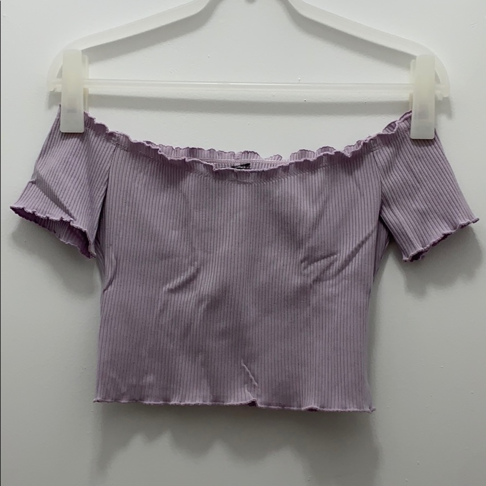 Off the shoulder crop top